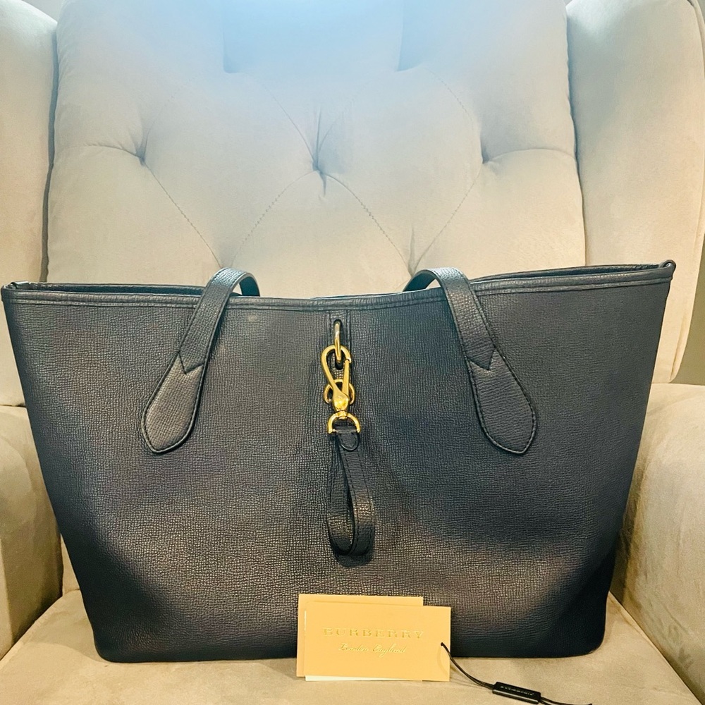Burberry Medium Honeybrook Derby Tote Designer Bag